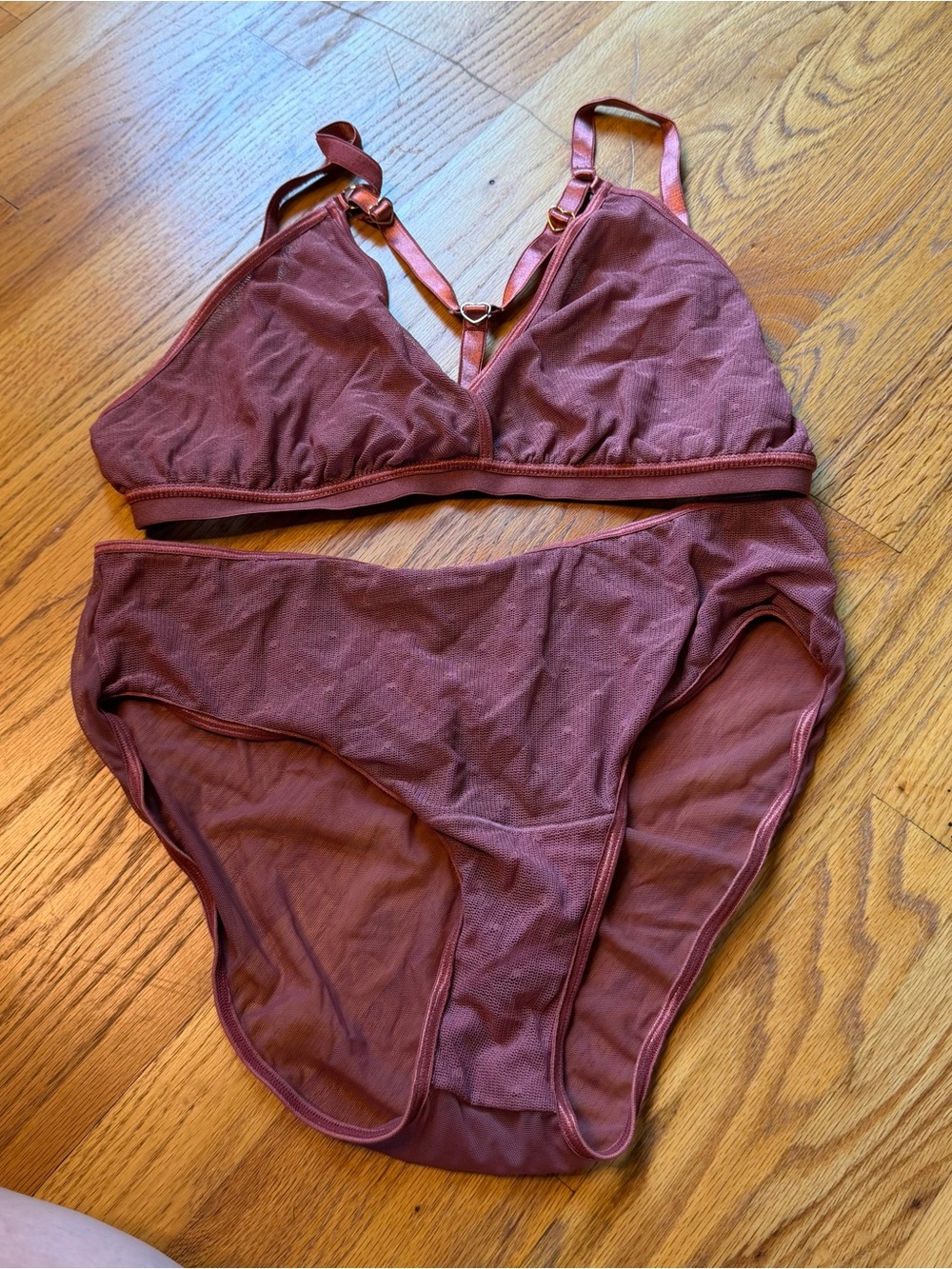 Uye surana mauve dusty rose lingerie set